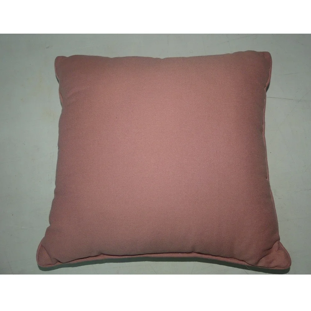 Christmas Tapestry Throw Pillow May Spirit of Christmas Pink Victorian Vtg